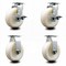 Service Caster 6 Inch Nylon Caster Set with Roller Bearings 2 Brakes 2 Rigid SCC SCC-20S620-NYR-TLB-2-R-2 - alternate 1